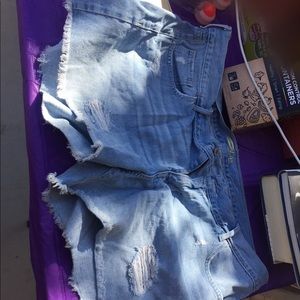 Plus size jean shorts